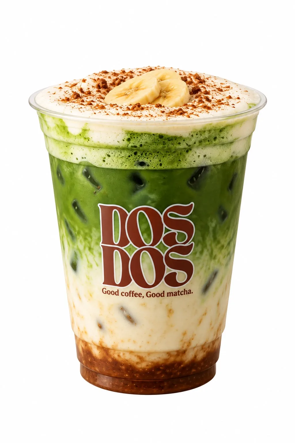 Banana matcha latte
